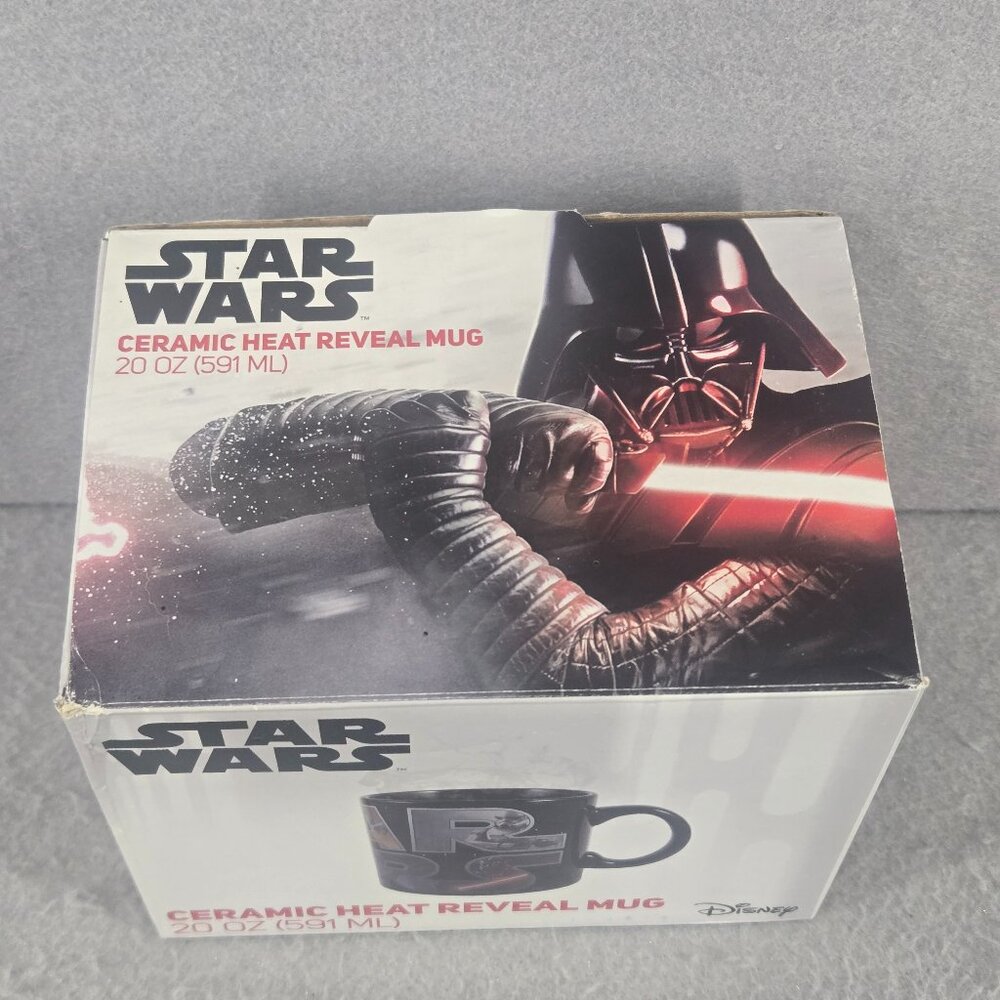 Star Wars Ceramic Heat Reveal Mug, Disney, 20 oz, Black, New with box